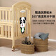 ULOP Crib Solid Wood Splicing Baby Bed Multifunctional Mobile Small Apartment Newborn BB Bed