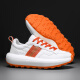LOUISPRO brand men's shoes sneakers light luxury fashionable casual shoes soft sole thick sole heightened dad shoes men's white orange 39 [standard sneaker size]