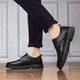 
New products for men's shoes casual leather shoes fashion Korean version for men's business shoes men's formal shoes versatile flat-soled shoes 9920 black 40