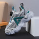 Children's shoes for boys and girls' shoes for summer breathable mesh medium-sized children's boys running shoes non-slip sports shoes gray-green (summer mesh) 683 37 inner length 23.5cm