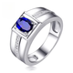 HEEKAIYI ring men's royal sapphire ring luxury jewelry Chinese Valentine's Day birthday gift for husband and girlfriend Royal sapphire ring (main stone about 1.13 carats/flawless selection)