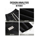 Pure American Draped Sports Hosen Herren Frühlings- und Herbst-Weitbein-Casual Hosen gerade lose Lose großer schwerer YHK9209 Black 10xl 3xl 170jin [Jin ist gleich 0,5 kg] bis 190jin [Jin gleich 0,5 kg] können getragen werden