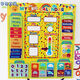 Conseil de cognition météorologique pour enfants mon petit calendrier Board magnétique English Learning Wall Chart Mois de semaine Aid d'enseignement Mot Blue English Magnetic Wall Chart 41 ACCESSOIRES
