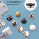 Bouton Appuyez sur le bouton SCONPORT BOUTON BOUTON-FREE-FREE MÉTAL METAL Quad Bouton Down Clothes Bouton Mother Bouton Mother Silver 655 20 SETS + Outils de cochons à la main + boîte de stockage