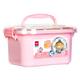 Deli 24 color antibacterial color mud set Handmade DIY clay toys kindergarten clay storage tool box plasticine Children's birthday graduation gift pink