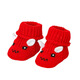 Xin Yueqing 0-6 months old hand-woven baby wool shoes for 100 days full month baby shoes without losing shoes 3 plus velvet thickened cotton shoes without velvet ears rabbit wool shoes orange color average size (inner length 11cm)