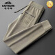 老爷车（LAOYECHE）2025夏季潮流轻奢薄款刺绣华夫格小脚裤男修身百搭潮流束脚运动 卡其色高品质 收藏加关注优先发 XL 120-135斤