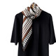 
Fashion Houndstooth Silk Scarf for Women Light Luxury Silk Silk Scarf 16 Mm Twill Square Scarf Clothing with Small Scarf ZS65018-Polka Dot Thousand Hound 65*65cm