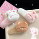 Plush Bear Rabbit Hair Clip for Women Autumn and Winter Side Bangs Clip Cute Children's BB Clip Girls Hair Clip Hair Clip Hairdress White Rabbit Clip + Pink Rabbit Clip