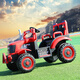 Handsome red children's electric vehicle tractor can sit on extra large bucket with bucket off-road remote control toy vehicle engineering vehicle for boys and children blue 550 motor 12V7A battery remote control