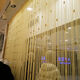 BPE door curtain partition Fengshui curtain entrance door gourd line curtain bead curtain crystal bead line curtain hanging curtain decorative curtain champagne color width 1 meter * 2 meters high Single layer encryption