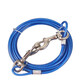 Tian Miaomiao dog tying wire rope thickened anti-biting traction rope medium and large dog metal p chain gold furbian collie explosion-proof dog walking chain dog tying wire rope blue 3 meters thickened and not easy to break