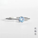 Fat Donglai quality tanzanite ring collection activity ring topaz female natural color silver summer welfare model 4mm Swiss blue topaz small opening adjustable