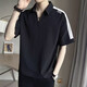 AEXMERE fake two-piece short-sleeved T-shirt men's trendy brand ice silk half-sleeved 2025 new summer men's top 682 brown M