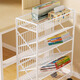 Jungle movable tableside storage small bookshelf classroom desk student books wheeled storage rack bookshelf six-layer white