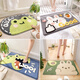 Segana bathroom absorbent floor mat bathroom door step mat cute non-slip mat home carpet door mat entry door mat Hello Bear 40*60CM two pieces