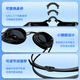 Langxiao mirror, small frame, waterproof and anti-fog swimming glasses, high-definition professional equipment, free swimming cap for children, men and women, three-piece set, elegant white, swimming cap + nose clip earplugs + waterproof bag