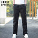 JEEP SPIRIT Jeep Overalls Men's Autumn and Winter Casual Pants Men's New Retro Revival Straight Pants Black XL