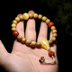 Shi Yuji 9A grade Russian material beeswax three-way Buddha head Buddhist beads accessories amber Rudraksha bracelet accessories natural 9A grade three-way beeswax set loss momentum (free beads)