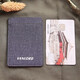 Vanlord men's card holder ultra-thin simple compact card holder mini handmade Korean denim card holder blue