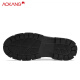 Aokang casual leather shoes men's British business big toe shoes 2025 summer new low top Martin boots men's black thick sole shoes black 41