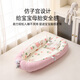 Yi Lai hotbed middle bed crib for newborns to sleep and anti-jump uterine bionic bed for babies to feel safe when sleeping. Polka-dot bunny - bring a quilt and get a shaped pillow -