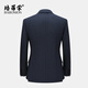 BAROMON 100% wool suit men's suit men's wedding and groom's high-end business single top single suit haze blue - single top 165B - single top