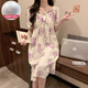 
Cat Man (MiiOW) nightgown with chest pad for women in summer pure cotton short sleeves 2024 new cartoon cute Yugui dog large size pajamas home clothes QS-9871# blue Pacha dog [removable chest pad M [recommended weight 80-100 Jin [Jin equals 0.5 kg]]