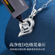 Zhenshang Silber Chinese Gold Mosamstone Anhänger Silber Halskette Dame Geburtstagsgeschenk für Freundin Frau Mutter Mutter Mutter