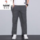 Holzspecker (Tucano) Tennisplaidhose koreanischer Stil Trendy Lose Long Hosen Herren Frühling und Sommer gestreiftes Freizeithosen KDKZ-6629 Hellgrau 34