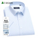 Shanshan (FIRS) [Tres a prueba] Camisetas de negocios de manga corta y no escaladas para la ropa para hombres Tops Blue Strips 41 Strips 41