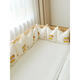 PURIXTAR crib fence soft package spliced bed anti-collision one-piece bed fence cloth pure cotton customizable children's baby bed backrest Moon Dragon 3.5 meters