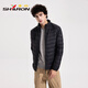 Sherron Thin Down Down Jacke Herren Kurzer lässiger und modisch vielseitiger Herbst und Winter Helles warme Jacke 13662 Hellgrau XL