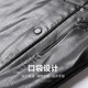 SHANSHANPU leather jacket men's winter new windproof and warm men's leather jacket anti-wrinkle wear-resistant men's lapel jacket black M /170