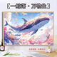 Taoli Family High-Pretty Whale Lou Kun Puzzle 1000 pieces with frames for friends to hand-decorated paintings healing gifts and educational toys Whale Lou (Healing) P1283 1500 pieces box + solid wood photo frame (send poster)