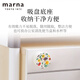 MARNA 日本进口POCO清洁海绵擦洗碗厨房抹布百洁布洁净去油污刷碗清洁 白色（有吸盘）K675W