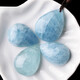 DL 1998 Pangdonglai Calidad Aquamarina Costilla de piedra cruda una parcela Collar colgante de colgante en forma de gota de hielo Hombres y mujeres G5009