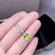 Fat Donglai's same style peridot pendant sterling silver plated 18lKl gold l support female raw stone crystal jewelry colored jewelry peridot
