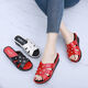 Chaoyunyue Les pantoufles à talons hauts pour femmes portent une maison épaisse à la mode maison non glissée Mother Soft Solen Social Talals Sandales 9854 Talons hauts Sole épaisse Pleffe blanche Sole épaisse taille 40 [Convient à la taille de 39 pieds]