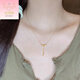 Giventi GEFIODEY bow necklace women's 2024 summer new light luxury niche 18k bag gold clavicle chain does not fade bow necklace
