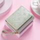 Tuzun Wallet Women's Short 2024 Summer New Versatile High-end Embroidery Love Coin Wallet Rice White