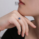IL&CO Youke 18K gold natural sapphire ring women's cabochon colored treasure ring carat birthday gift for wife 1 carat main stone about size 14