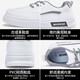 Huili Herrenschuhe lässige Herrenschuhe Herbst Low Top Leder Sport Männer lässige Schuhe vielseitige wasserdichte Nicht-Schlupf-Brettschuhe Herren weiß grau WXY1483 42