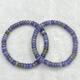 Shiyi Natural Tanzanite Plate Bead Bracelet Women's Single Circle Fashion Small Fresh Versatile Crystal Flat Bead Bracelet Jewelry Simple 1#/3*6MM/Plate Bead/Single Circle