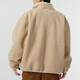 Nike (Nike) jacket men's 2025 spring new imitation lamb velvet outdoor fitness sportswear warm and comfortable stand collar casual clip FZ6194-126 light khaki new year model M