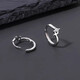 Mansheng Pure 999 Pure Silver Earrings Men's Earrings Star Ear Rings Are Allergy-Free and Ear-piercing Personalized Handsome Trendy Men's Earrings S999 Pure Silver Earrings Single