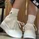 Chengyang Zhao Lusi 7e6cm Air Force Chaussures blanches Femmes 2025 Nouveaux chaussures de planche sportive Solemn Campus Solemn White 3524H Livraison
