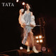 他她（TATA）法式通勤短靴女靴白色加绒牛皮踝靴子单靴秋冬新7BJ44DD3 米白（单里） 37