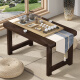 WAWJ foldable small table bay window table home simple bed learning low table tea table tea table kang table dining table bamboo folding original color 12040 models