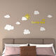 Hanchen Cloud 3D Dreidimensionales Acryl-Wandaufkleber Kinderzimmer Dekoration Girl's Heart Sticker Girl's Bettwanddekoration 795 Wolken rosa groß: 1,2 Meter lang, 59 cm hoch